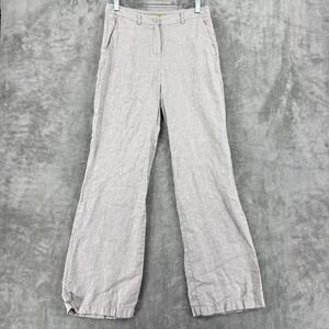 Bandolera Pants Womens 36 US 4 Wide Leg Linen Pockets‎ Trouser Coastal Office